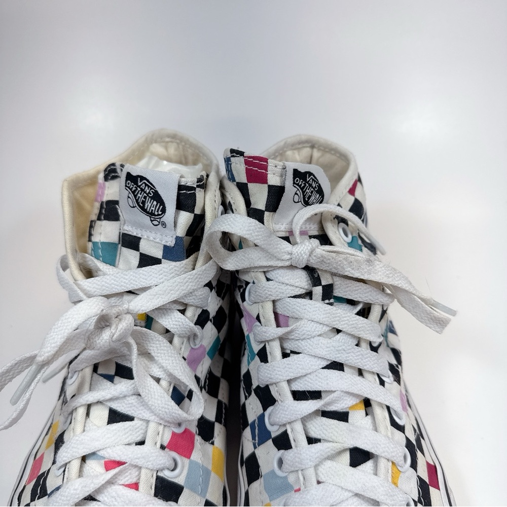 Vans 8 Unisex SK8 Hi Decon High Top Sneakers in Party Checkerboard CN - Picture 9 of 12